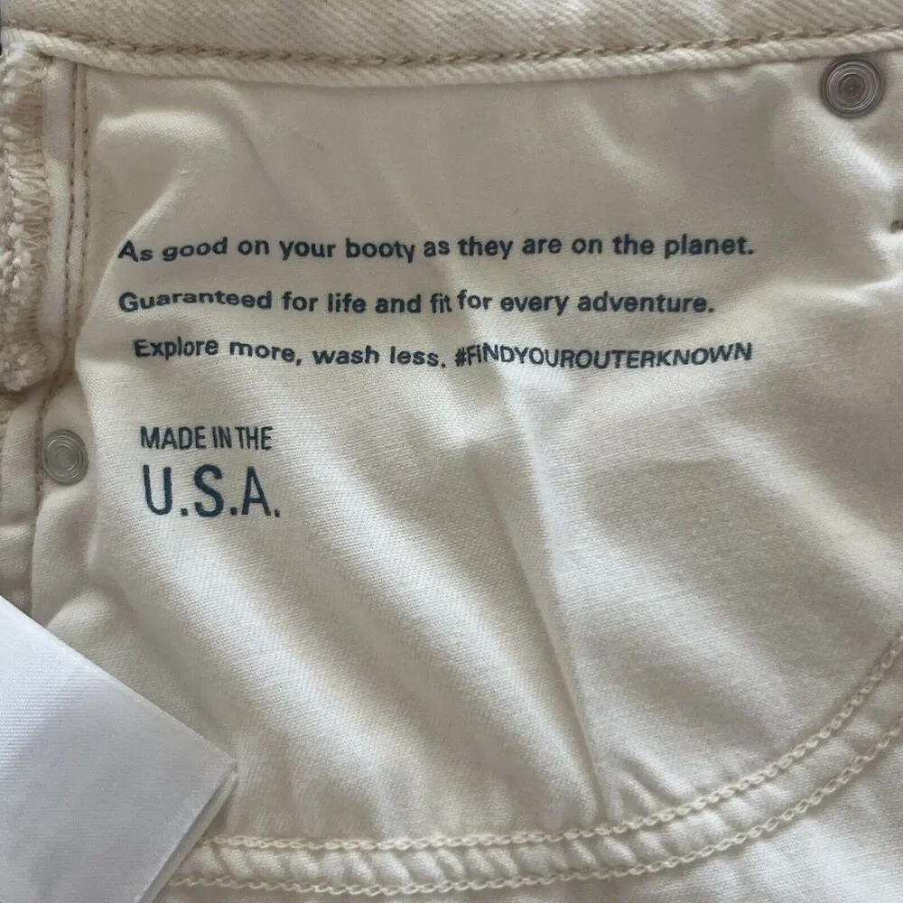 Outerknown OK‎ S.E.A. Jeans Fillmore Natural Boyfriend Shorts Size 26 NEW